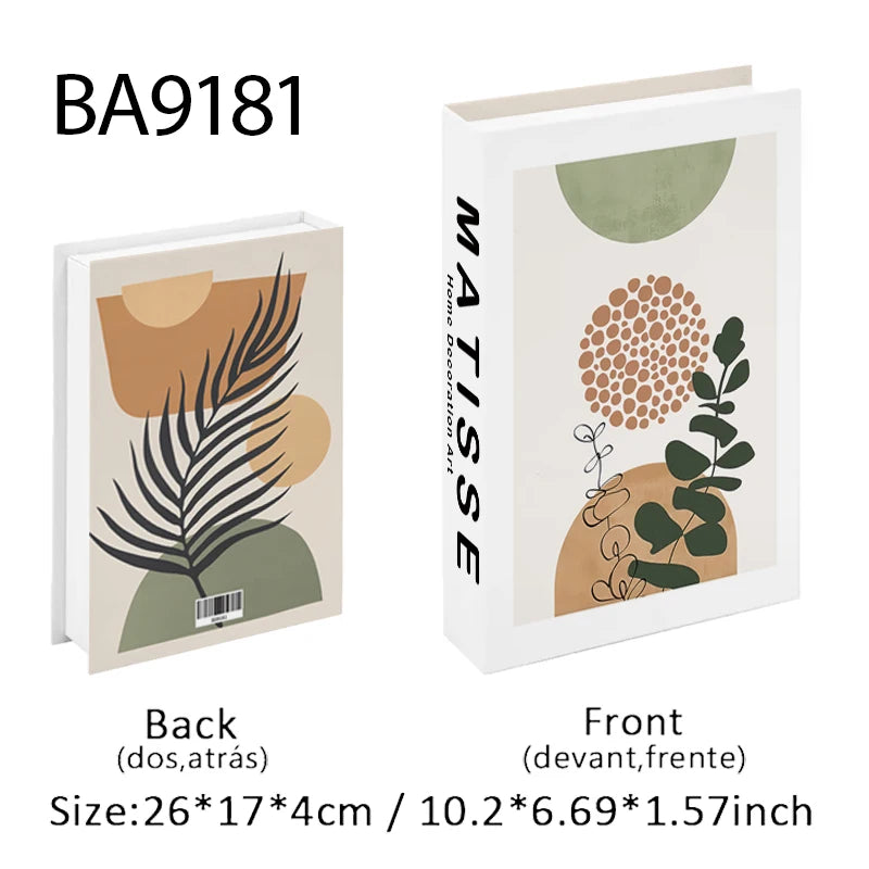 Abstract Bauhaus Luxury Decorative Books Boho Fake Book Storage Box Home Decor Coffee Table Shlef Bedroom Living Room Decoration