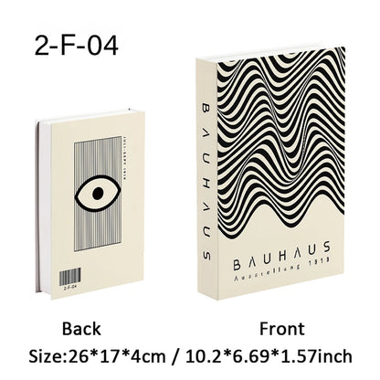 Abstract Bauhaus Luxury Decorative Books Boho Fake Book Storage Box Home Decor Coffee Table Shlef Bedroom Living Room Decoration