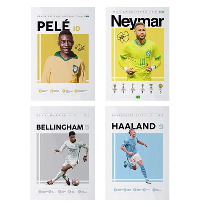 World Famous Football Player Lionel Wall Art Posters CR7 Canvas Art Prints M-Messis Canvas Painting Football Art Pictures Decor