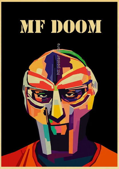 MF Doom Hip Hop Rap Music Retro Posters