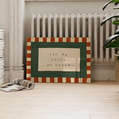 Retro Bedroom Wall Art, Checkered Wall Art
