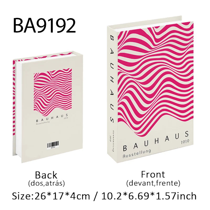 Abstract Bauhaus Luxury Decorative Books Boho Fake Book Storage Box Home Decor Coffee Table Shlef Bedroom Living Room Decoration