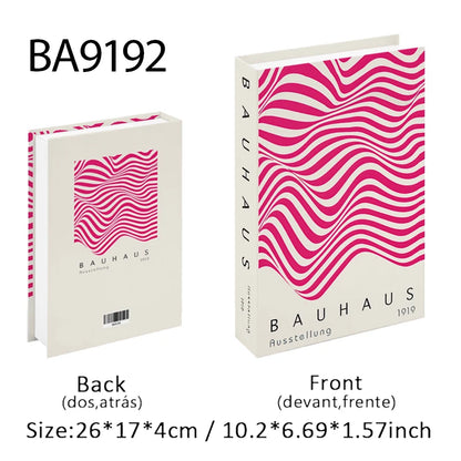 Abstract Bauhaus Luxury Decorative Books Boho Fake Book Storage Box Home Decor Coffee Table Shlef Bedroom Living Room Decoration