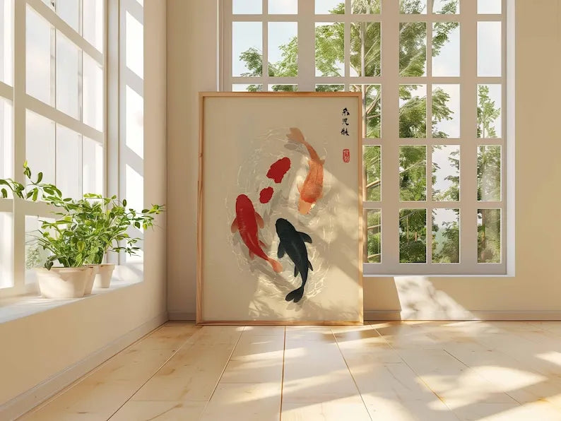 Japanese Koi Fish Poster