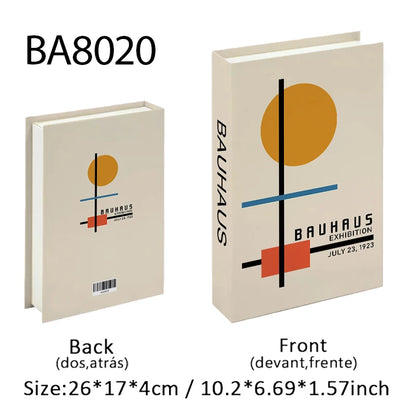 Abstract Bauhaus Luxury Decorative Books Boho Fake Book Storage Box Home Decor Coffee Table Shlef Bedroom Living Room Decoration