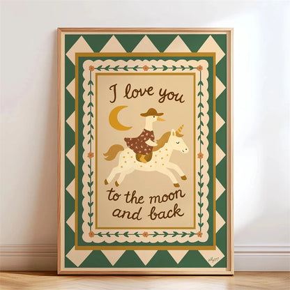 Trendy Playful Animal Poster Kids