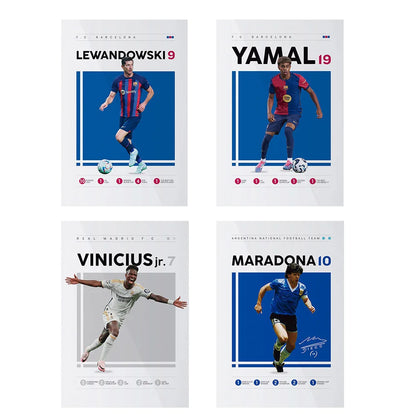 World Famous Football Player Lionel Wall Art Posters CR7 Canvas Art Prints M-Messis Canvas Painting Football Art Pictures Decor