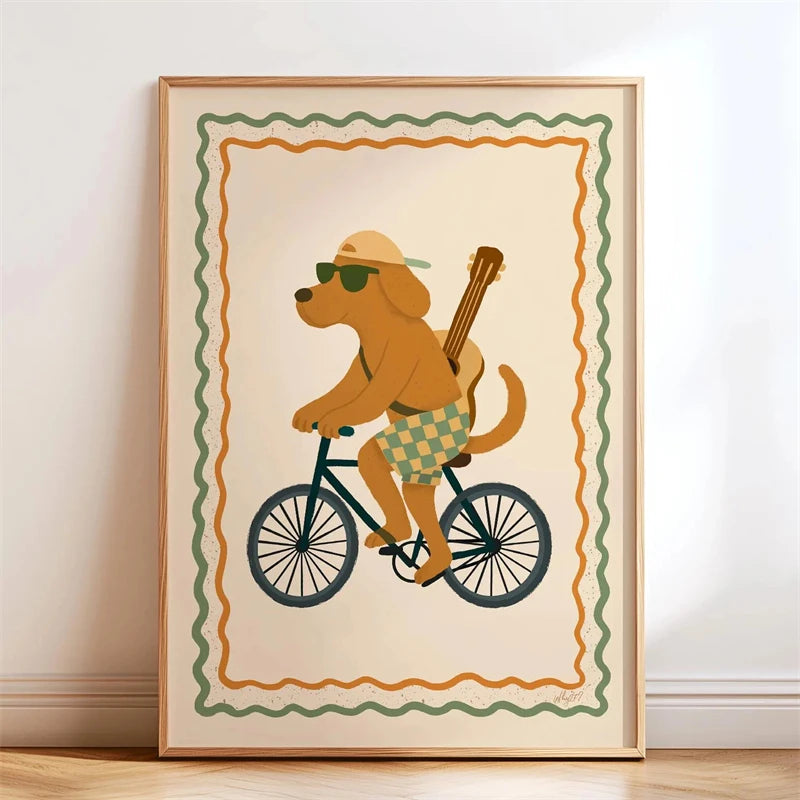 Trendy Playful Animal Poster Kids