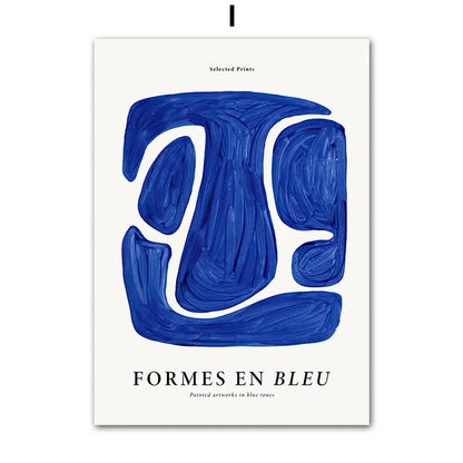 Blue Girl Body Pigeons Line Minimalist Poster