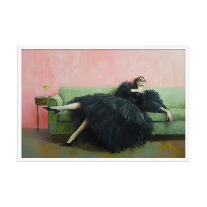 Woman On Couch Art Print