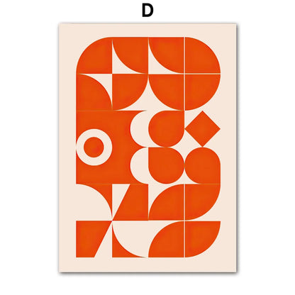 Bauhaus Geometric Lines Rainbow Poster