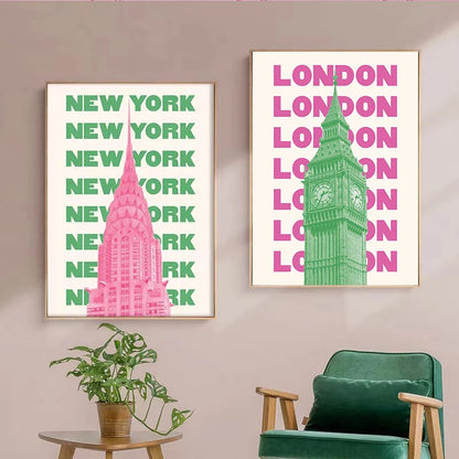 Trendy Travel Print Chicago New York San Francisco London