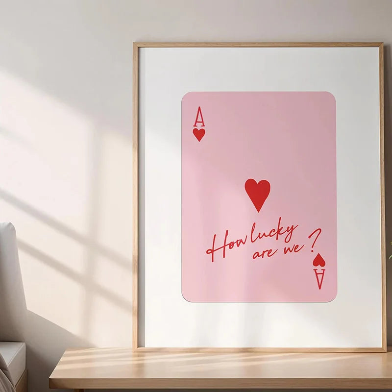 Ace Card Positive Sayings Canvas Wall Art