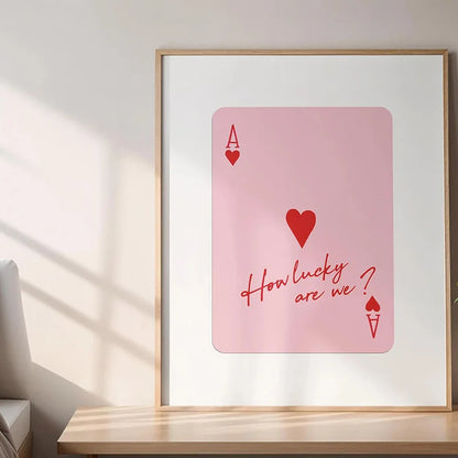 Ace Card Positive Sayings Canvas Wall Art