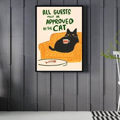 Funny Cat Poster, Trendy Wall Art