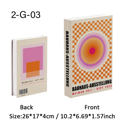 Abstract Bauhaus Luxury Decorative Books Boho Fake Book Storage Box Home Decor Coffee Table Shlef Bedroom Living Room Decoration