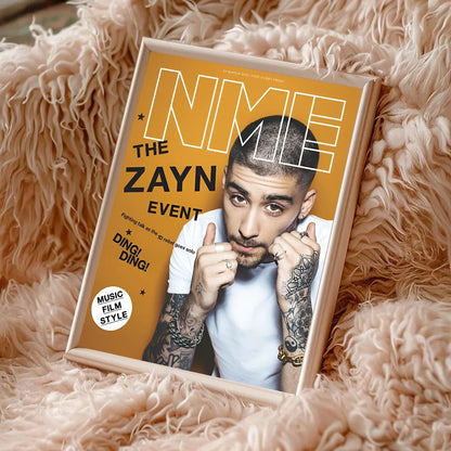 Singer Z-Zayn M-Malik Whitepaper Poster Waterproof Paper Sticker Coffee House Bar Aesthetic Art Wall Painting