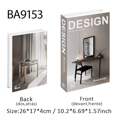 Abstract Bauhaus Luxury Decorative Books Boho Fake Book Storage Box Home Decor Coffee Table Shlef Bedroom Living Room Decoration