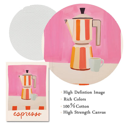 Italian Espresso Coffee Moka Pot Wall Art