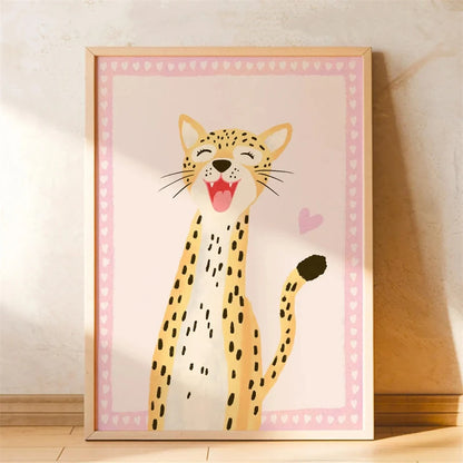 Trendy Playful Animal Poster Kids