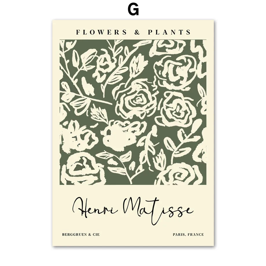 Matisse Abstract Flower Woman Posters