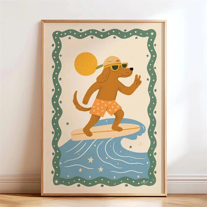 Trendy Playful Animal Poster Kids