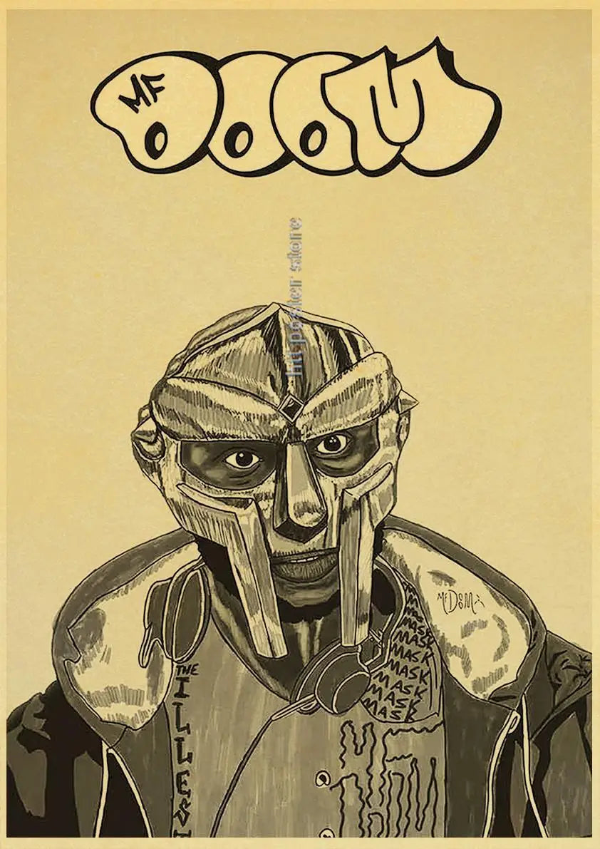 MF Doom Hip Hop Rap Music Retro Posters