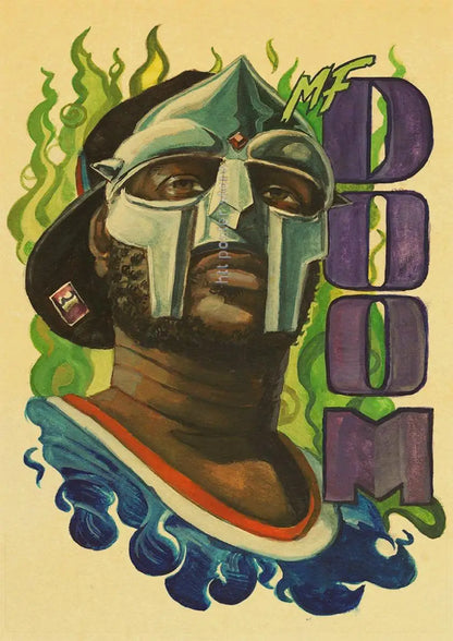 MF Doom Hip Hop Rap Music Retro Posters