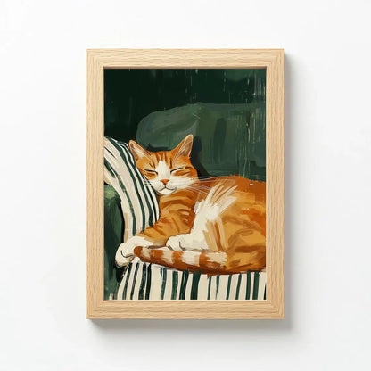 Sleeping Cat Large Wall Art