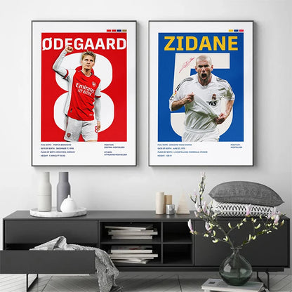 Famous Football Player Soccer Sports Star Posters and Prints Canvas Printing Wall Art Picture for Living Room Home Decor Gifts