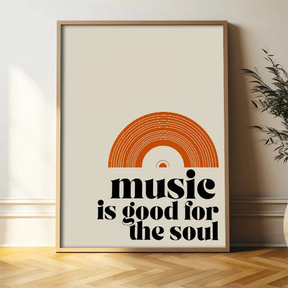 Retro Music Is Good for The Soul Quotes Canvas Prints