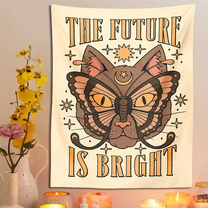 Sun Moon cat Tapestry