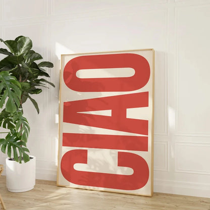 Modern Ciao Letters Poster Wall Art
