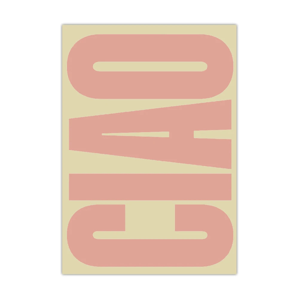 Modern Ciao Letters Poster Wall Art