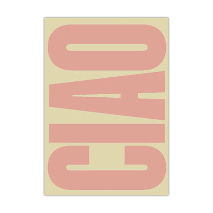 Modern Ciao Letters Poster Wall Art