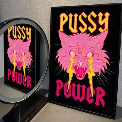 Feminist Fashion Art Pink Girl Power Poster