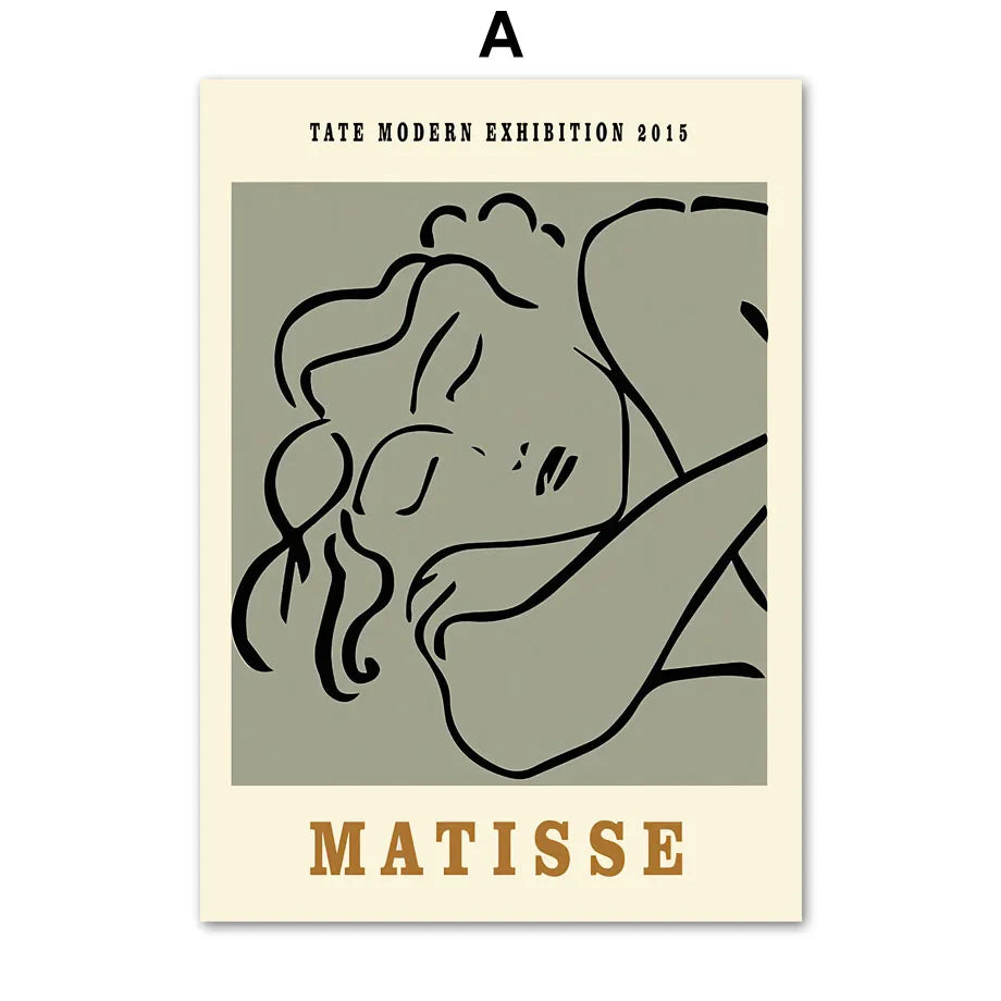 Matisse Abstract Flower Woman Posters