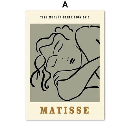 Matisse Abstract Flower Woman Posters