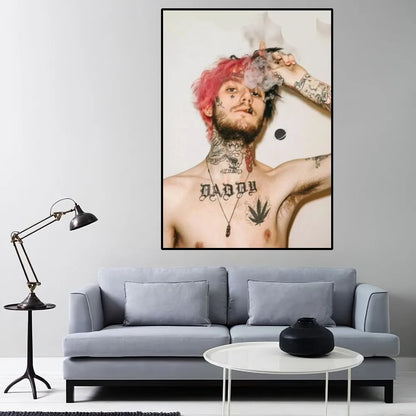 L-Lil P-Peep Hot Singer Poster Home Room Decor Livingroom Bedroom Aesthetic Art Wall Painting Stickers