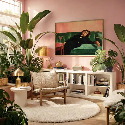 Woman On Couch Art Print