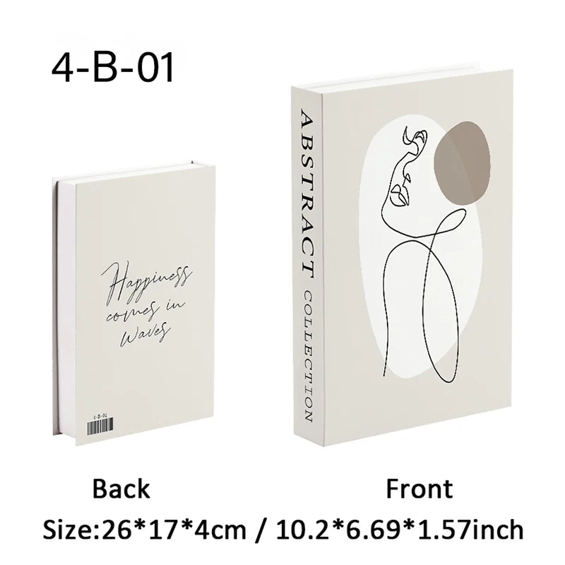 Abstract Bauhaus Luxury Decorative Books Boho Fake Book Storage Box Home Decor Coffee Table Shlef Bedroom Living Room Decoration
