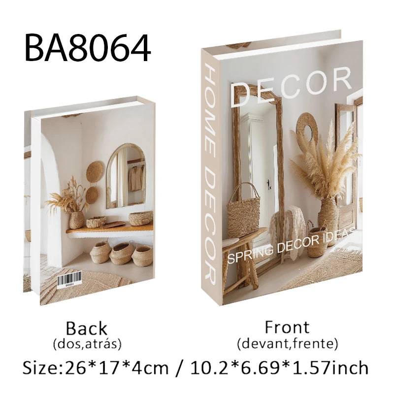 Abstract Bauhaus Luxury Decorative Books Boho Fake Book Storage Box Home Decor Coffee Table Shlef Bedroom Living Room Decoration