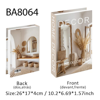 Abstract Bauhaus Luxury Decorative Books Boho Fake Book Storage Box Home Decor Coffee Table Shlef Bedroom Living Room Decoration