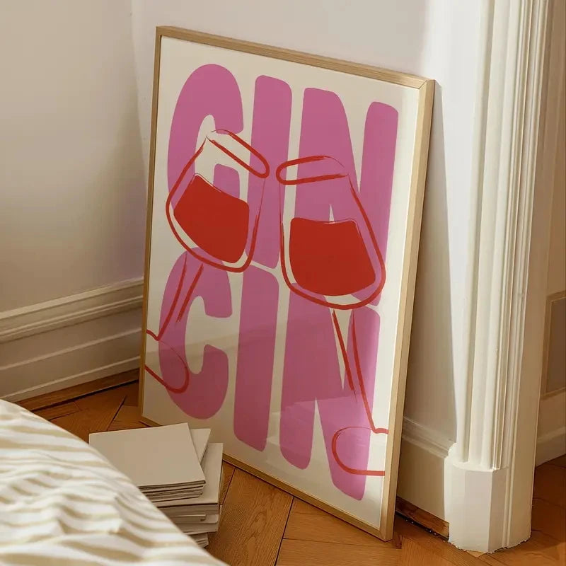 Cin Cin Wine Cheers Lover Wall Art Prints