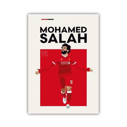 Football Stars Poster – Haaland & Salah Wall Art