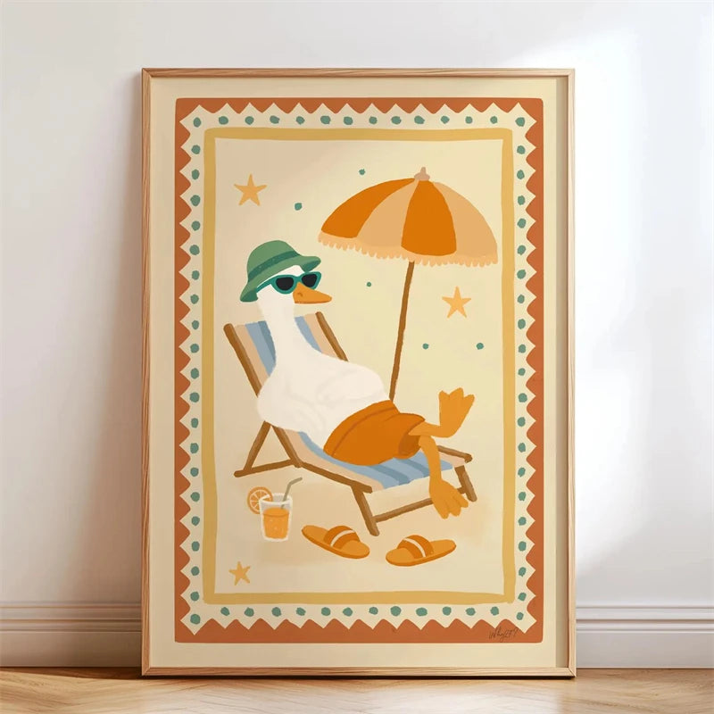 Trendy Playful Animal Poster Kids