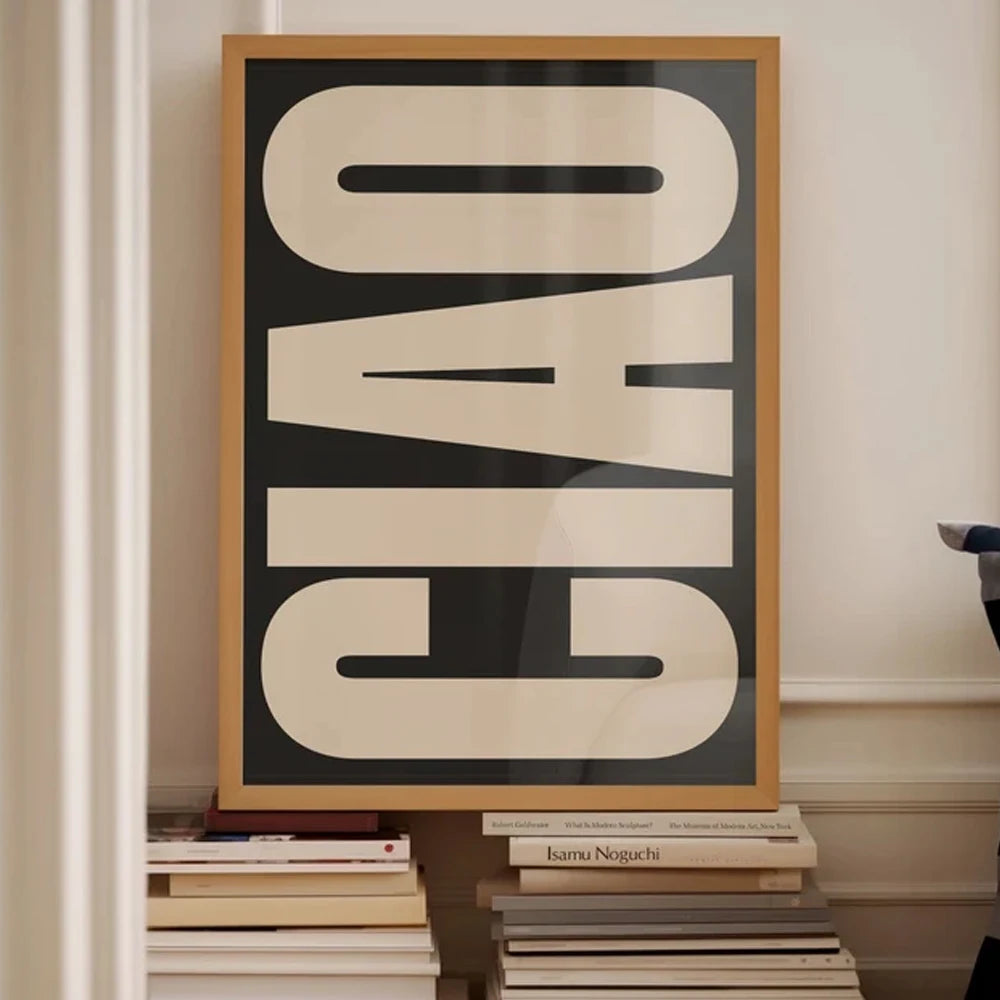 Modern Ciao Letters Poster Wall Art