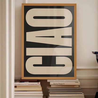 Modern Ciao Letters Poster Wall Art