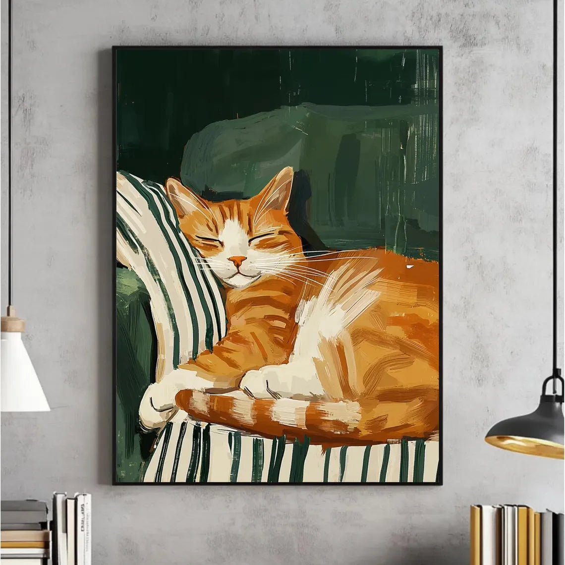 Sleeping Cat Large Wall Art