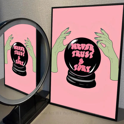 Feminist Fashion Art Pink Girl Power Poster